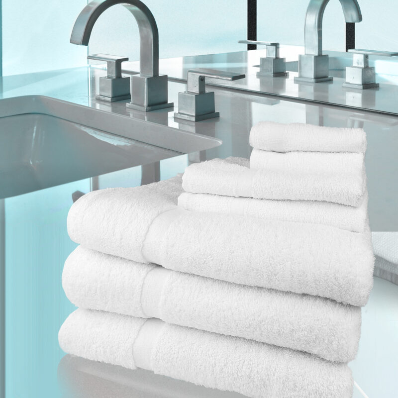 24 pack white premium cotton hotel hand towel plush 16x30 4.5# dozen pegasus 