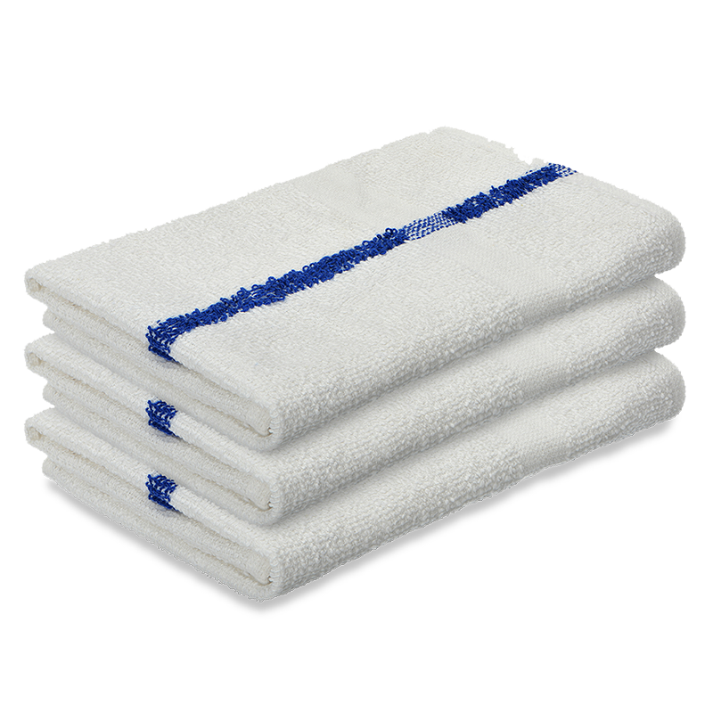 Kitchen 16x27 Hand Towel White with Blue Stripe