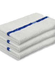 Pedicure Towels (16x27) - White with Blue Stripe
