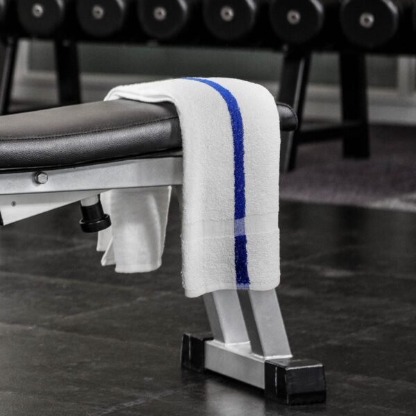 24 blue stripe gym towel 1 e1627834059252