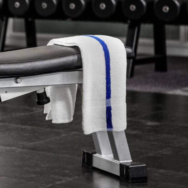 24 blue stripe gym towel 70